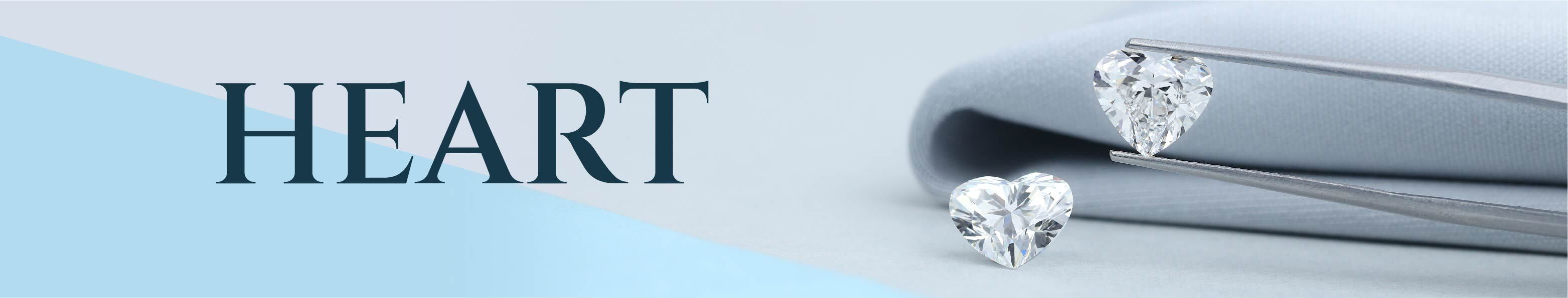 Herzförmige laborgezüchtete Diamanten