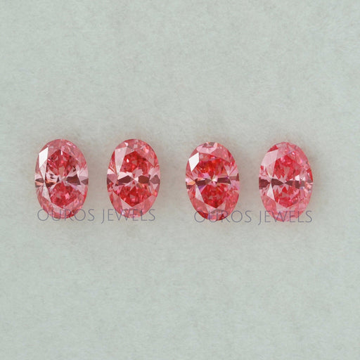 0.25 Carat Each Pink Oval Loose Diamond Ouros Jewels