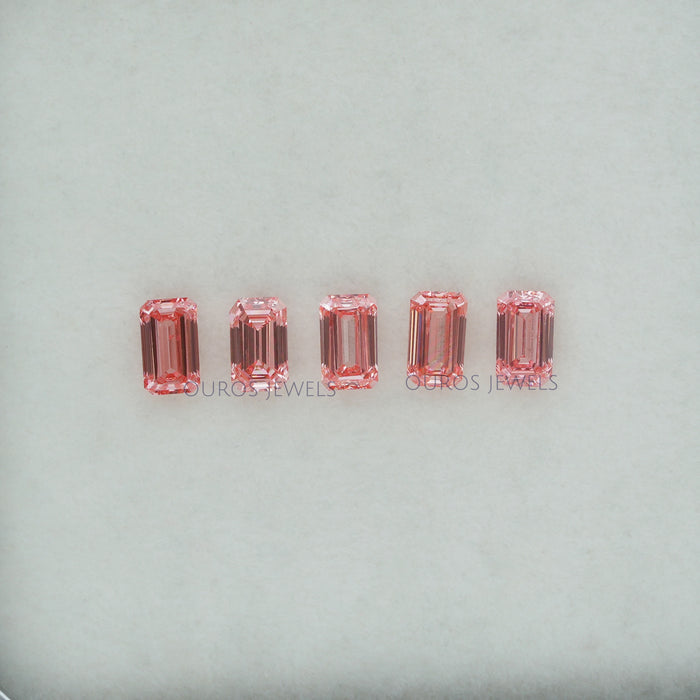 Rosa Smaragdschliff Labor Diamant