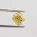 yellow cushion cut lab grown diamond