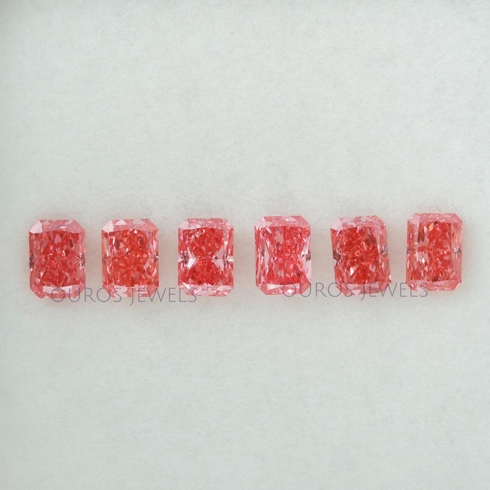Pink Radiant Cut Lab Grown Diamond