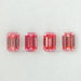 front view of 0.76 ct each pink emerald cut lab grown diamonds loose