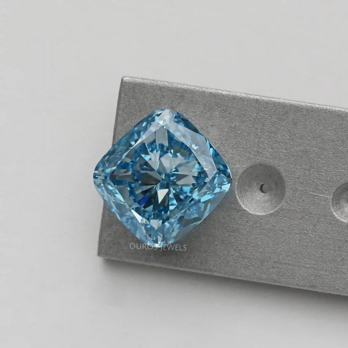 Blue Cushion Cut Lab Diamond