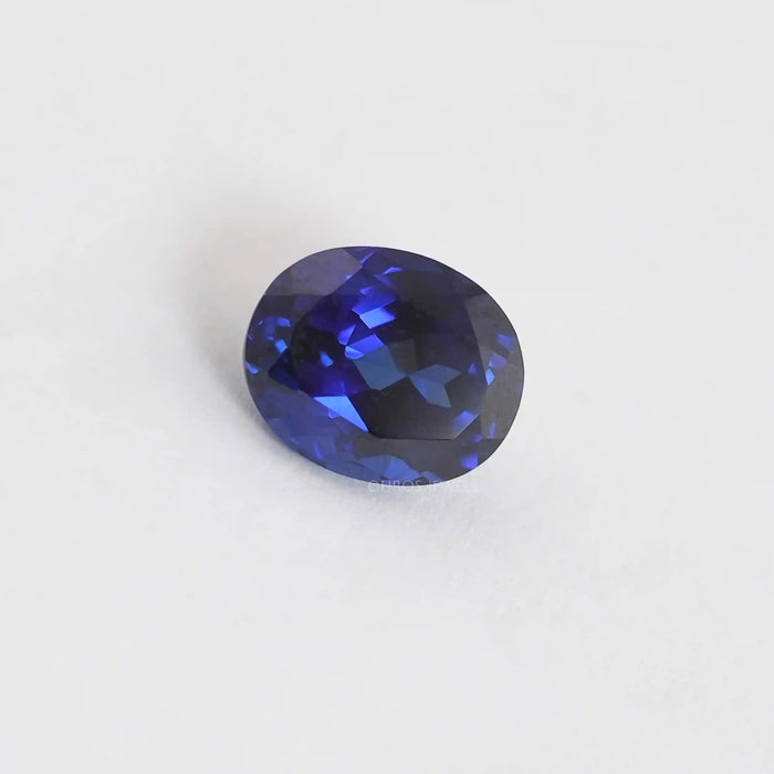 Blue Sapphire Oval Cut Lab Grown Gemstone