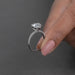 side view of certified heart-shaped lab diamond solitaire accent wedding ring