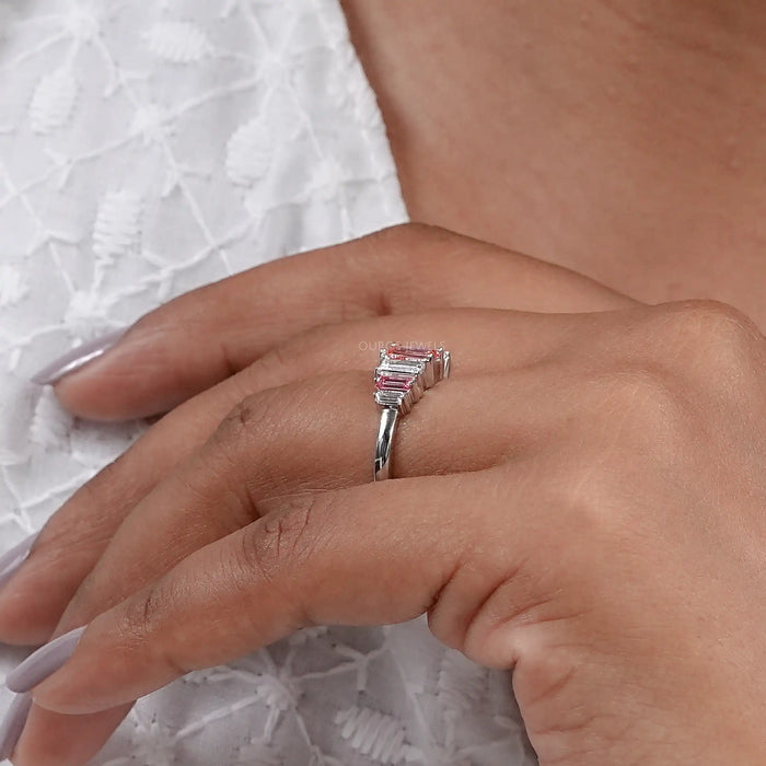 baguette diamond  7 stone ring