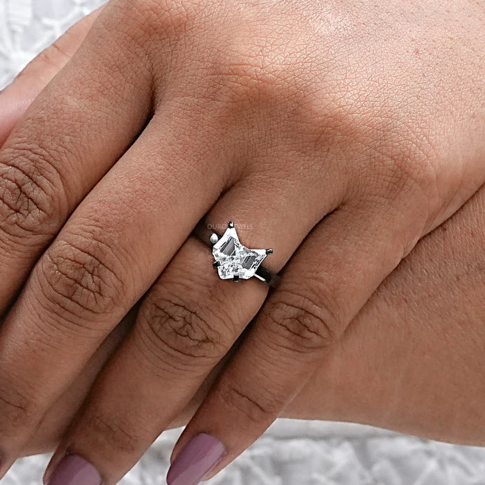 Antik Katzenschliff Diamant Solitar Ring