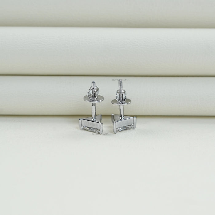 Triangle Cut Lab Diamond Stud Earrings