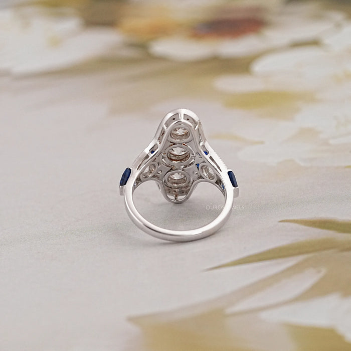 Art Deco Old European Round Cut Engagement Ring