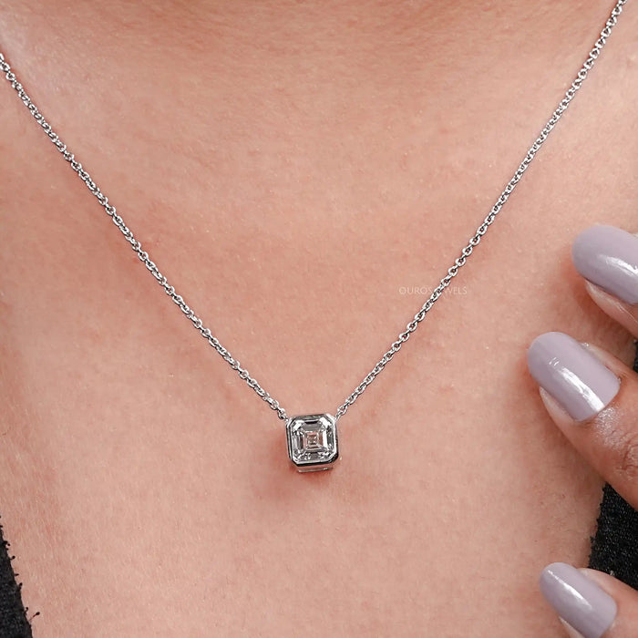 Asscher Cut Diamond Pendant 