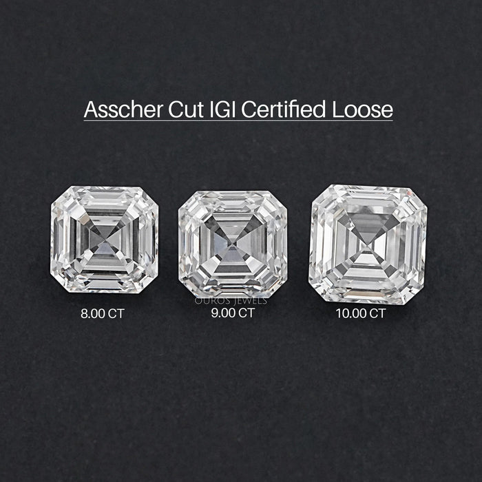 Asscher Cut Lab Grown Loose Diamond