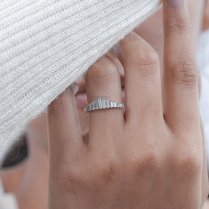 Baguette schliff Diamant Ehering