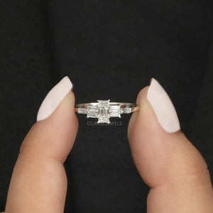 [Baguette Cluster Diamond Ring]-[Ouros Jewels]