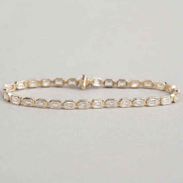 Criss Cut Lab Grown Diamond Bezel Set Tennis Bracelet