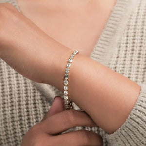 Tennisarmband mit Criss Cut-Diamanten im Labor-Diamant-Set