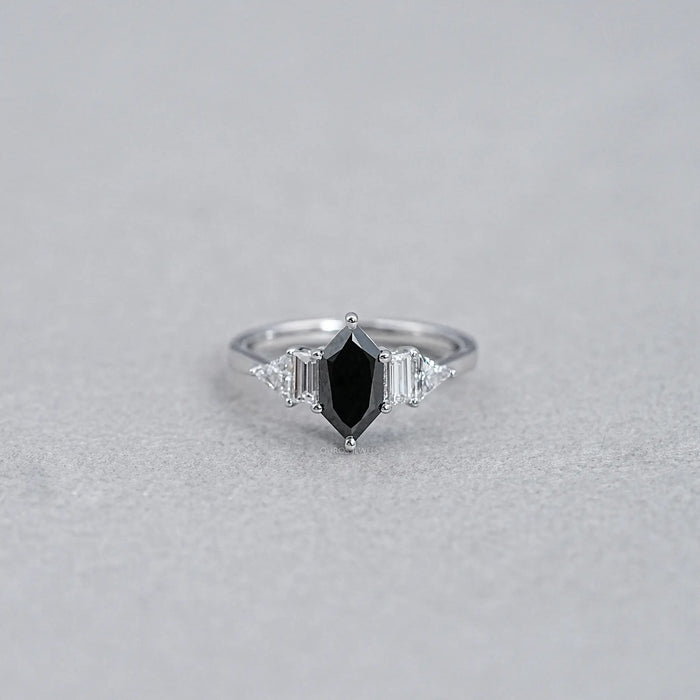 Dutch Marquise Black Diamond Anniversary Ring