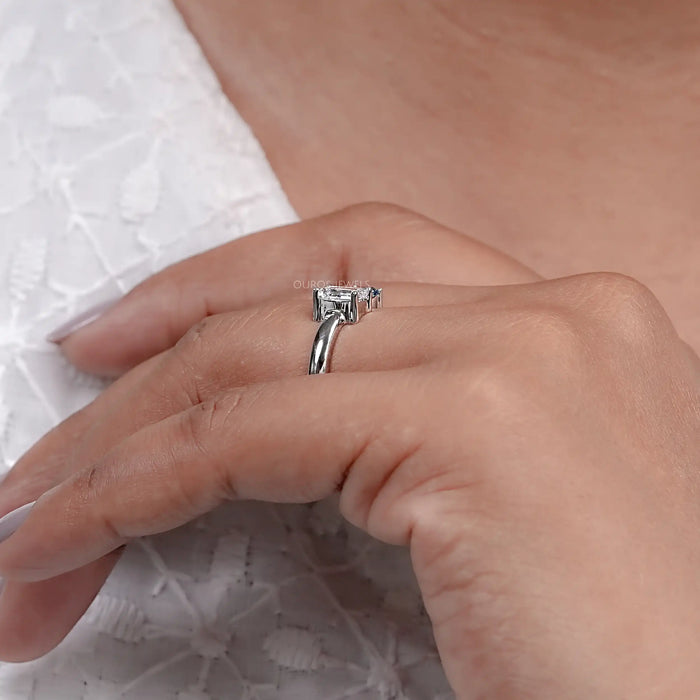 Two Stone Emerald Toi Et Moi Ring