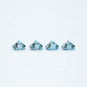 [Back Side View Of Blue Round Cut Diamond]-[Ouros Jewels]