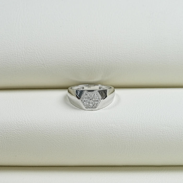 Triangle Lab Diamond Wedding Band