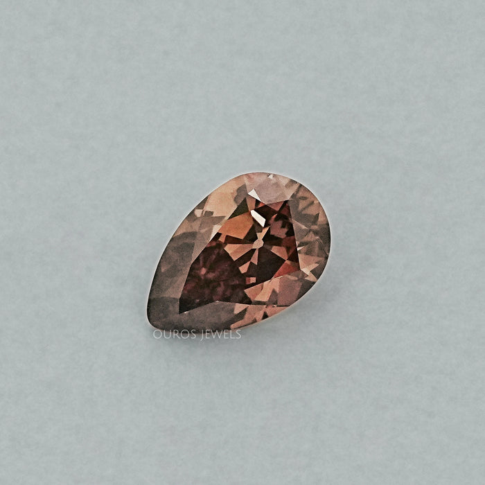 Champagne Old Mine Pear Cut Lab Grown Diamond