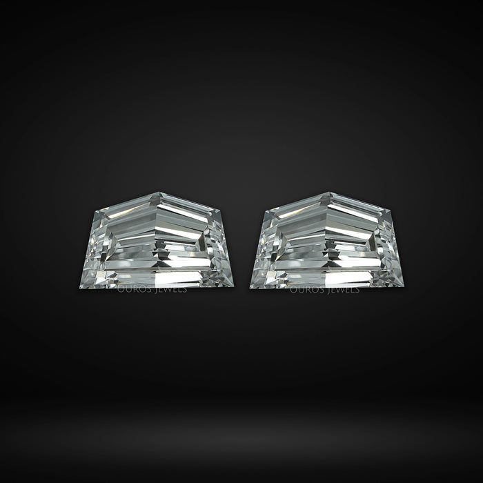 Step Cut  Cadillac Shape Lab Diamond  Matching  Pair