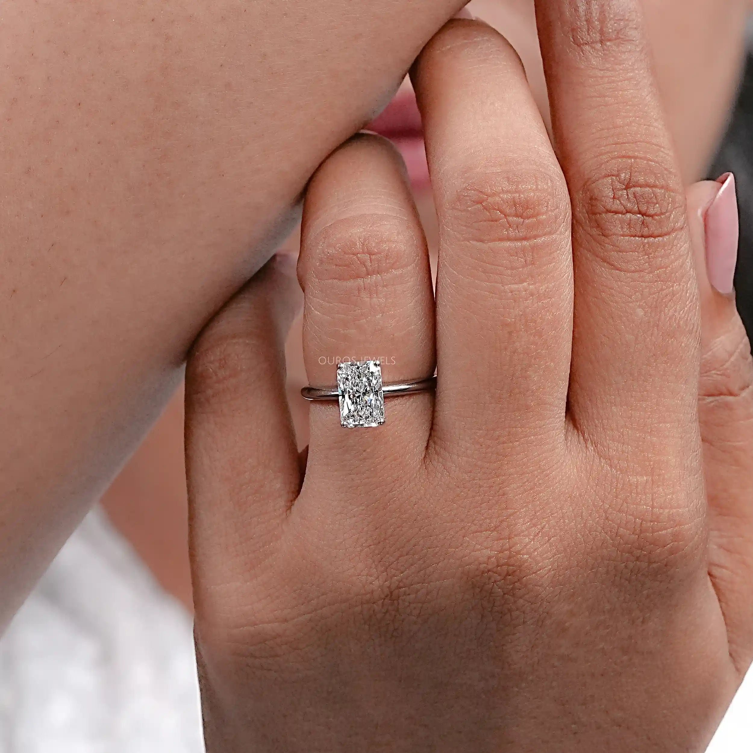 Radiant Cut Solitaire Diamond Engagement Ring