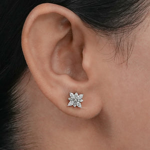 Flower Cluster Stud Earrings