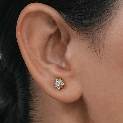 Lab Grown Cluster Diamond Studs