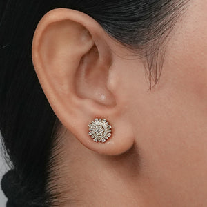 Round  Cut  Lab Diamond Stud Earrings