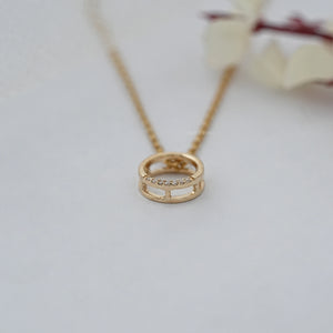 Open Circle Round Lab Diamond Pendant