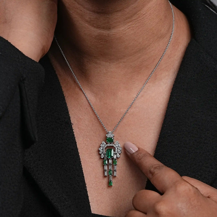 Cluster Diamant und Edelstein Anhänger