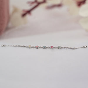 Colored Lab Grown Diamond Tennis Bracelet