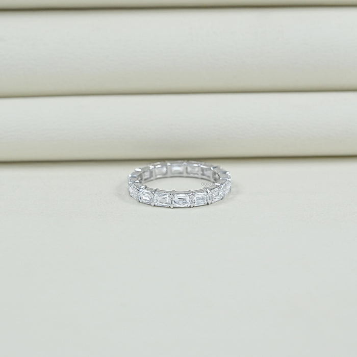 Criss Cut Eternity Wedding Band -East West Set