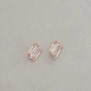 Light Pink Criss Cut Diamond Matching Pair