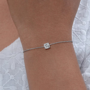 Cushion Cut Lab Grown Diamond Solitaire Bracelet