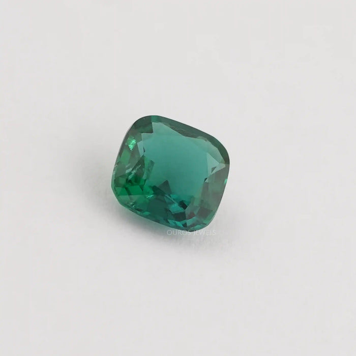 Dark Green Zambian Cushion Cut Gemstone