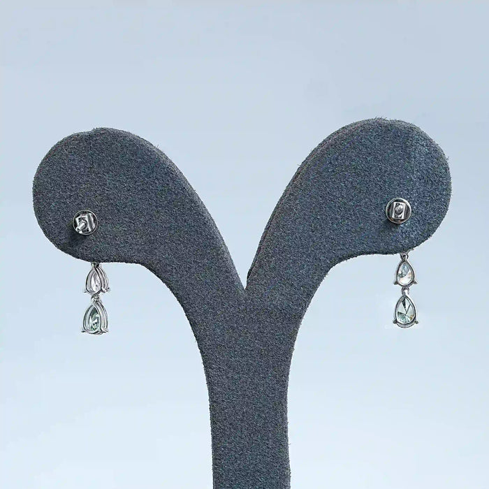 Pear Cut Lab Diamond  Dangle  Earrings