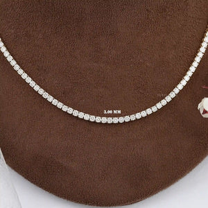 Stunning Round Cut Lab Diamond Tennis Necklace