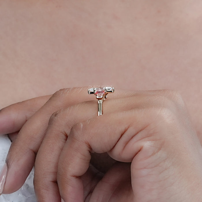 Niederlandischer Marquise Baguetteschliff Diamantring