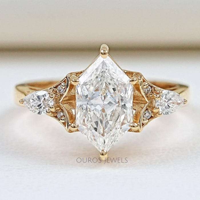 Dutch Marquise Cut Three Stone Engagement Ring