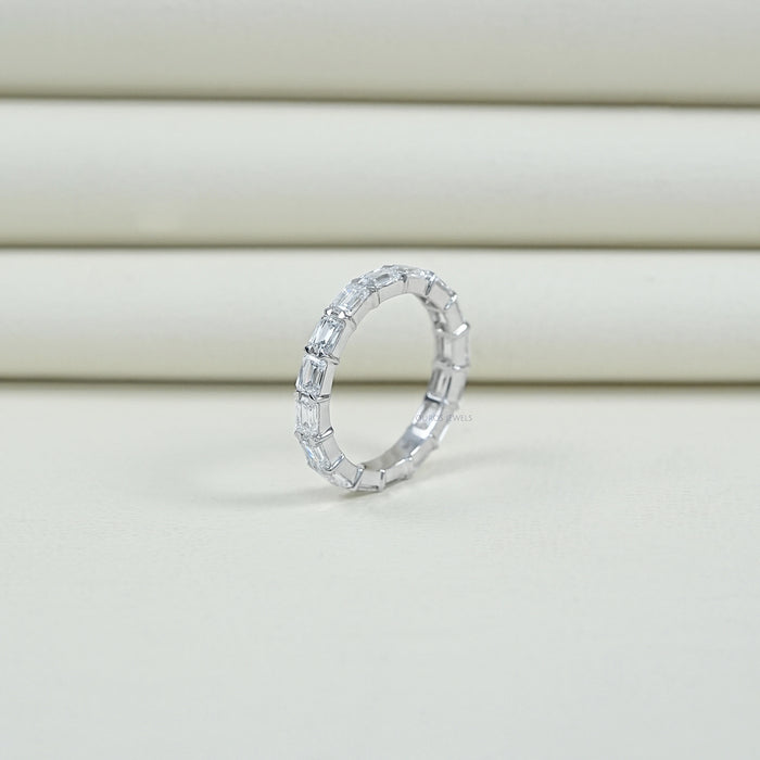 Criss Cut Eternity Wedding Band -East West Set