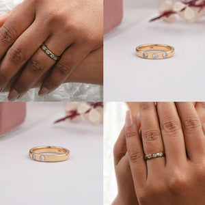 Gypsy Set Diamond Wedding Band