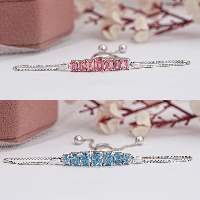 Fancy Color Diamant Kette Armband