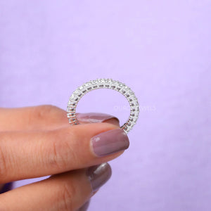 2.10 MM Round Cut Lab Grown Diamond Eternity Wedding Band