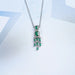Emerald Gemstone Chandelier Necklace.
