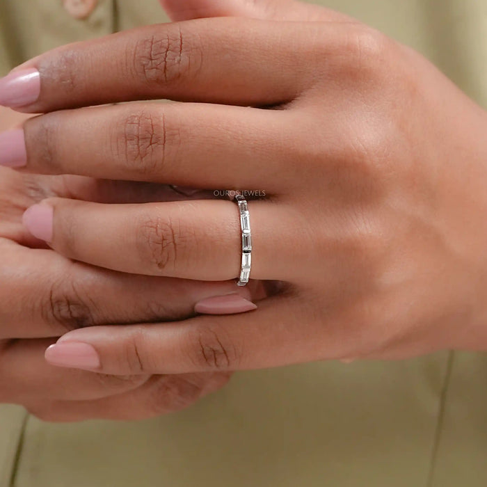 Baguette Cut Lab Grown Diamond Full Eternity Band