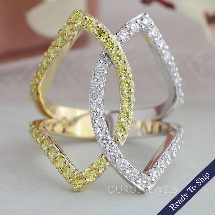 Cocktailparty-Ring mit Rundschliff