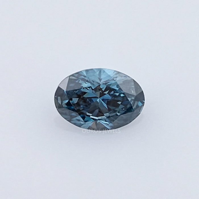 Fancy Deep Blue Oval Lab Grown Loose Diamond