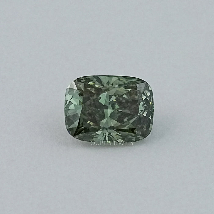 Fancy Deep Green Cushion Lab Diamond