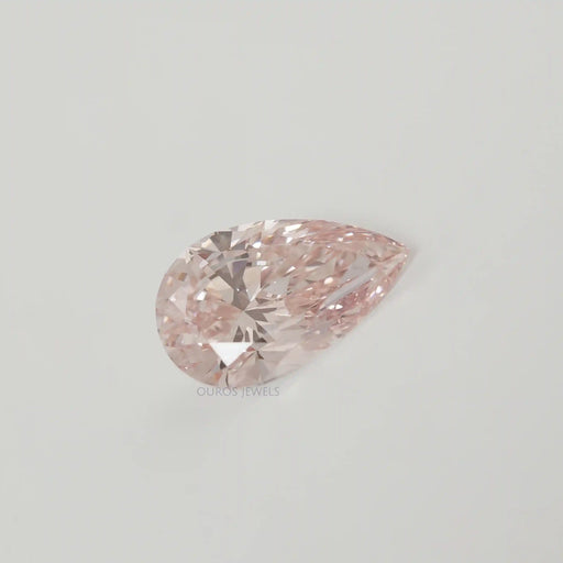 5.11 Karat Birnenformiger Schickes rosa Labor Diamant